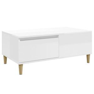 (high gloss white) vidaXL Coffee Table Dining Table Accent SIde Tea End Table Engineered Wood